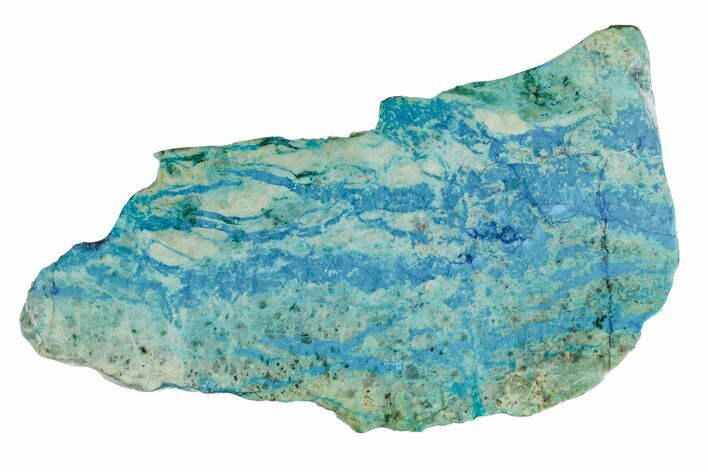 Polished Blue River Chrysocolla Slice - Arizona #167568